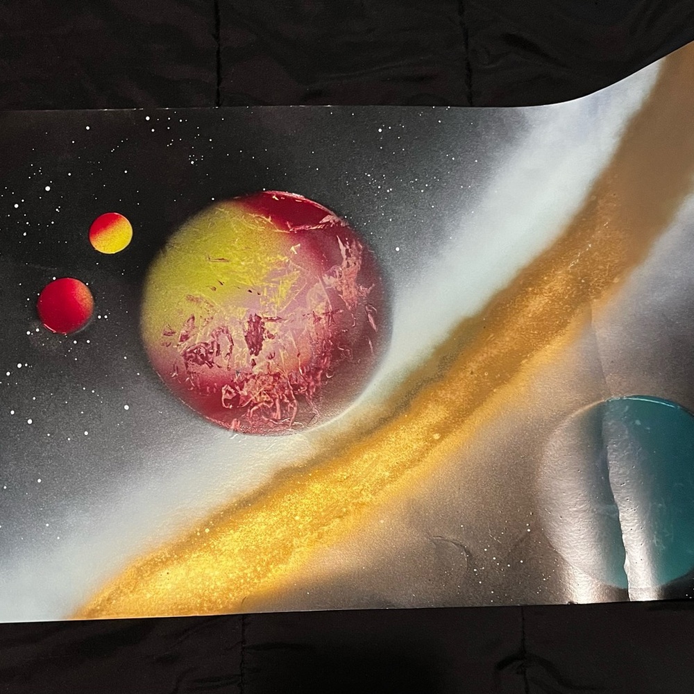 Space-Themed Spray Paint Art